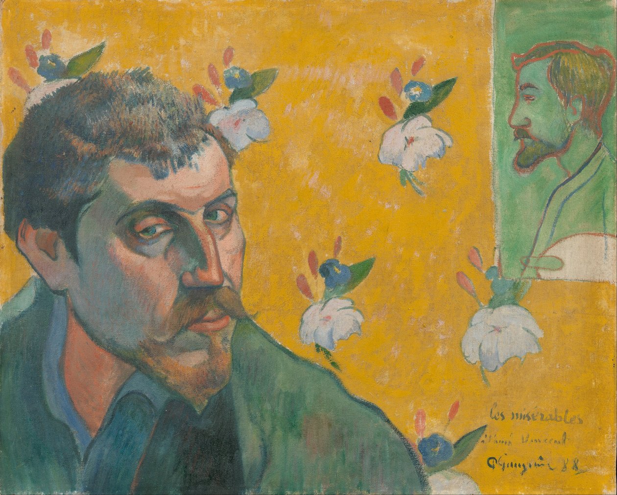 Autoportret z portretem Bernarda, "Les Misérables autorstwa Paul Gauguin