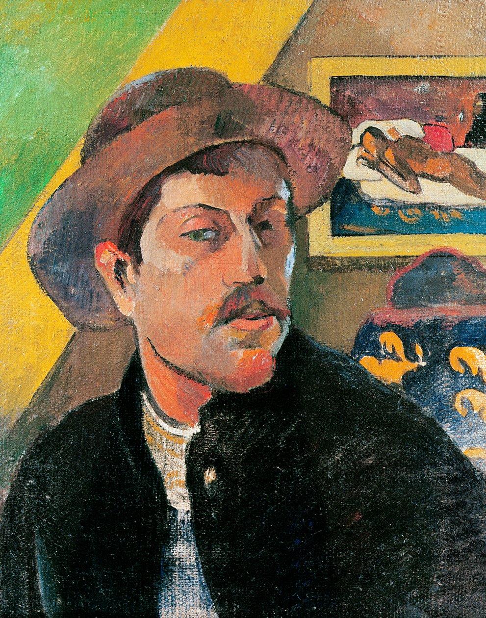 Autoportret w kapeluszu, 1893-94 autorstwa Paul Gauguin