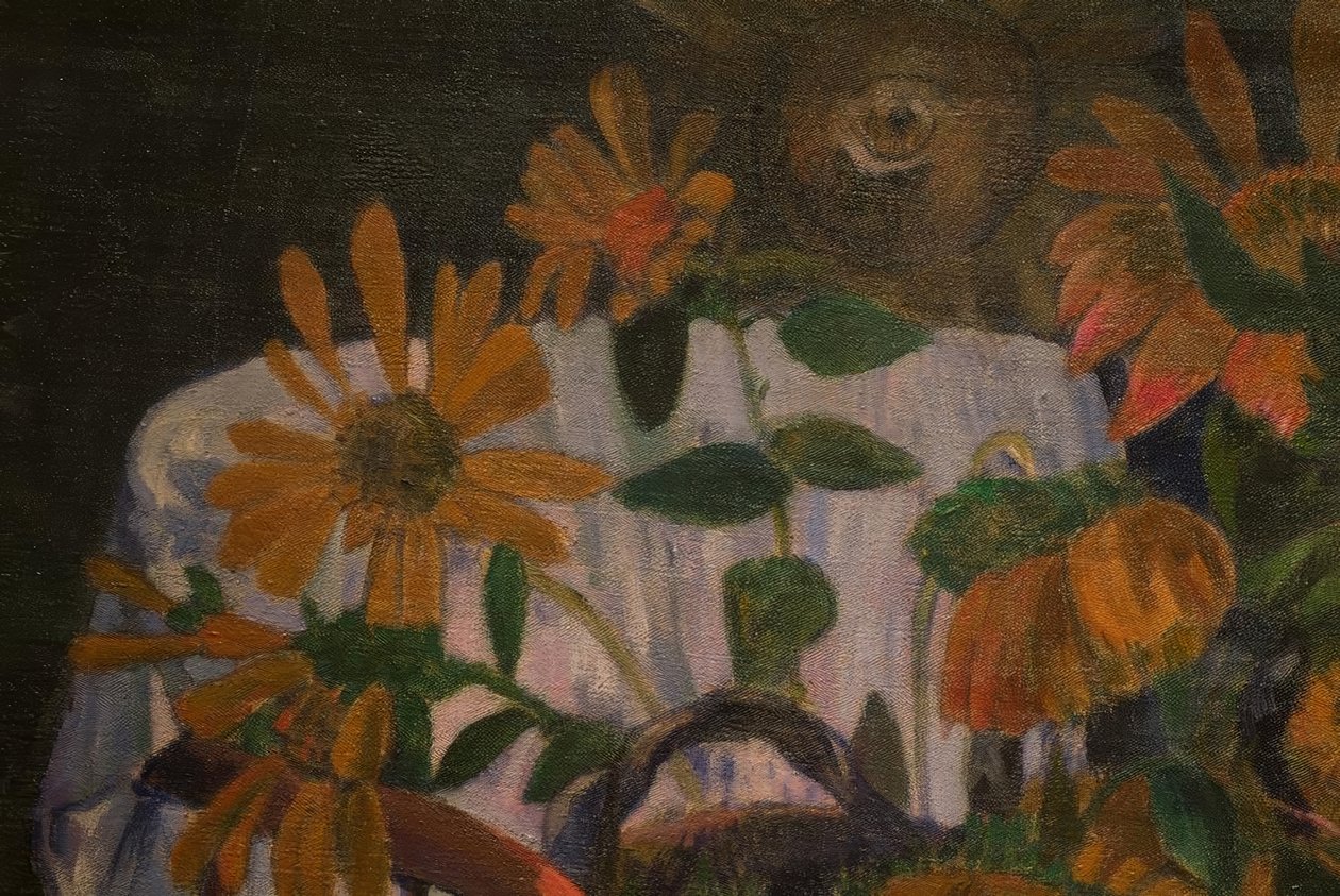 Słoneczniki na fotelu autorstwa Paul Gauguin