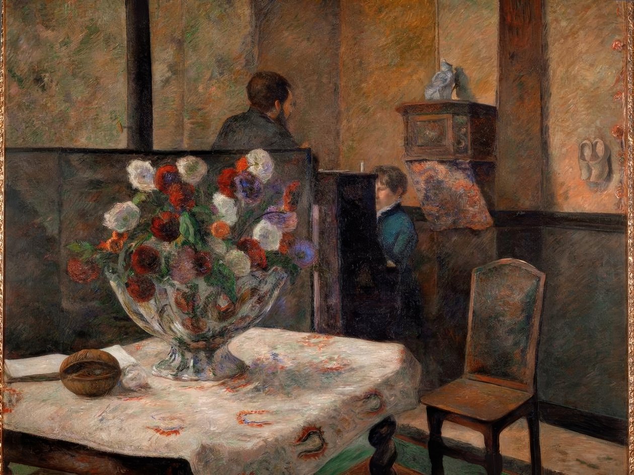 Martwa natura z kwiatami autorstwa Paul Gauguin
