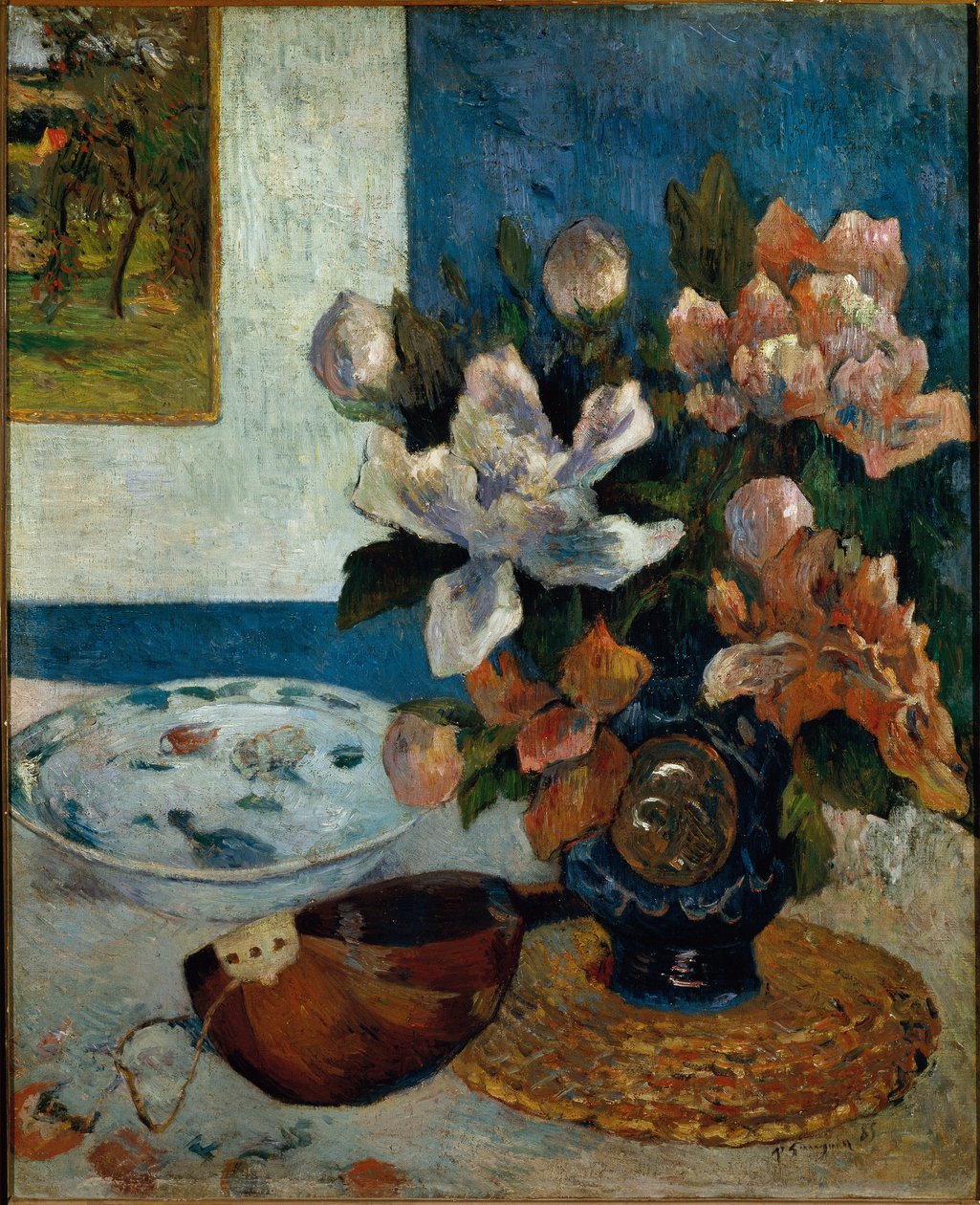 Martwa natura z mandoliną (olej na płótnie) autorstwa Paul Gauguin