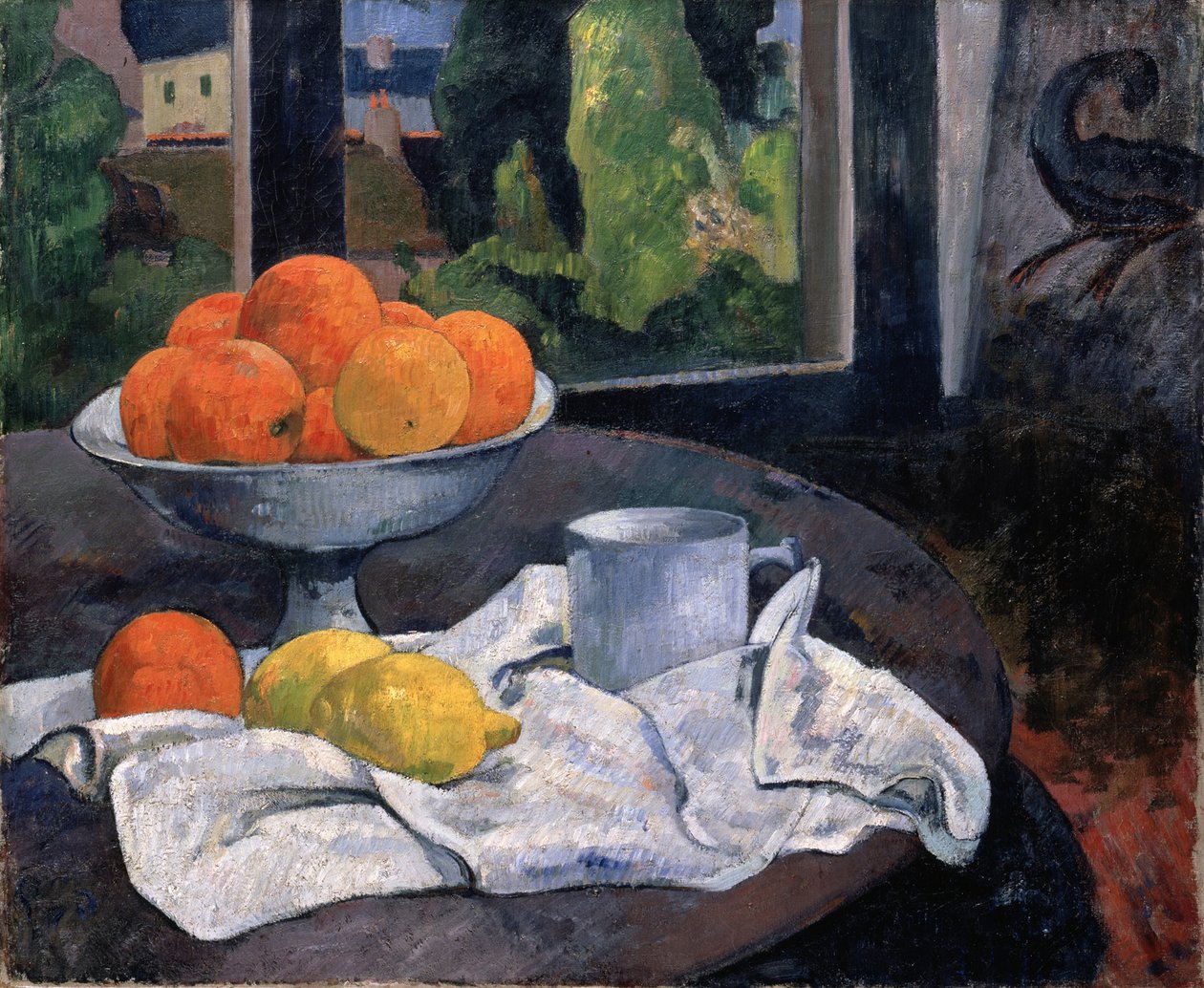 Martwa natura z miską owoców i cytryn, ok. 1889-90 (olej na płótnie) autorstwa Paul Gauguin