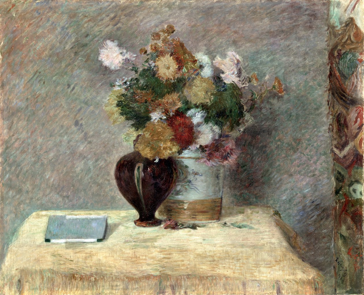 Martwa natura z kwiatami. autorstwa Paul Gauguin