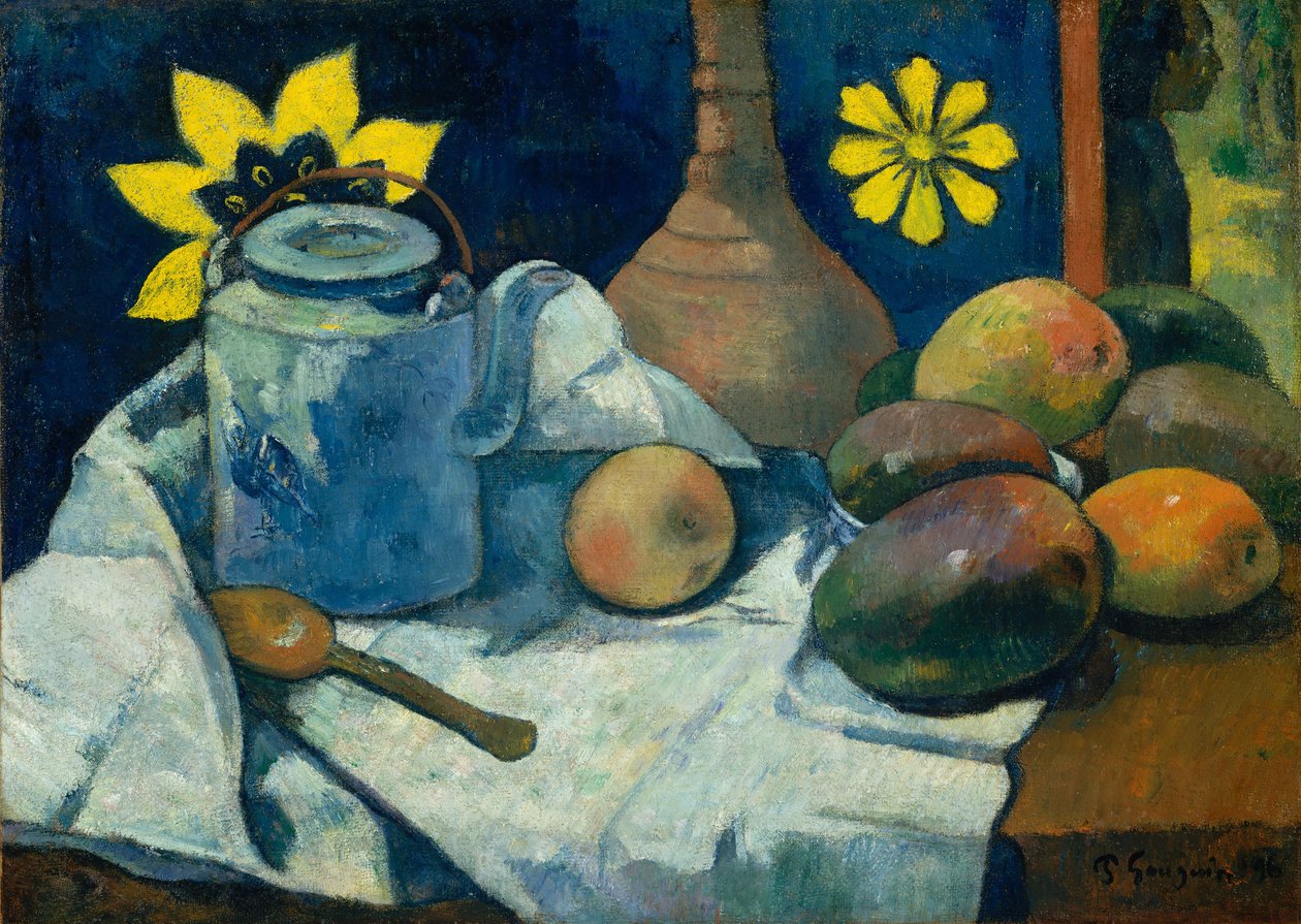 Martwa natura z czajnikiem i owocami, 1896. autorstwa Paul Gauguin