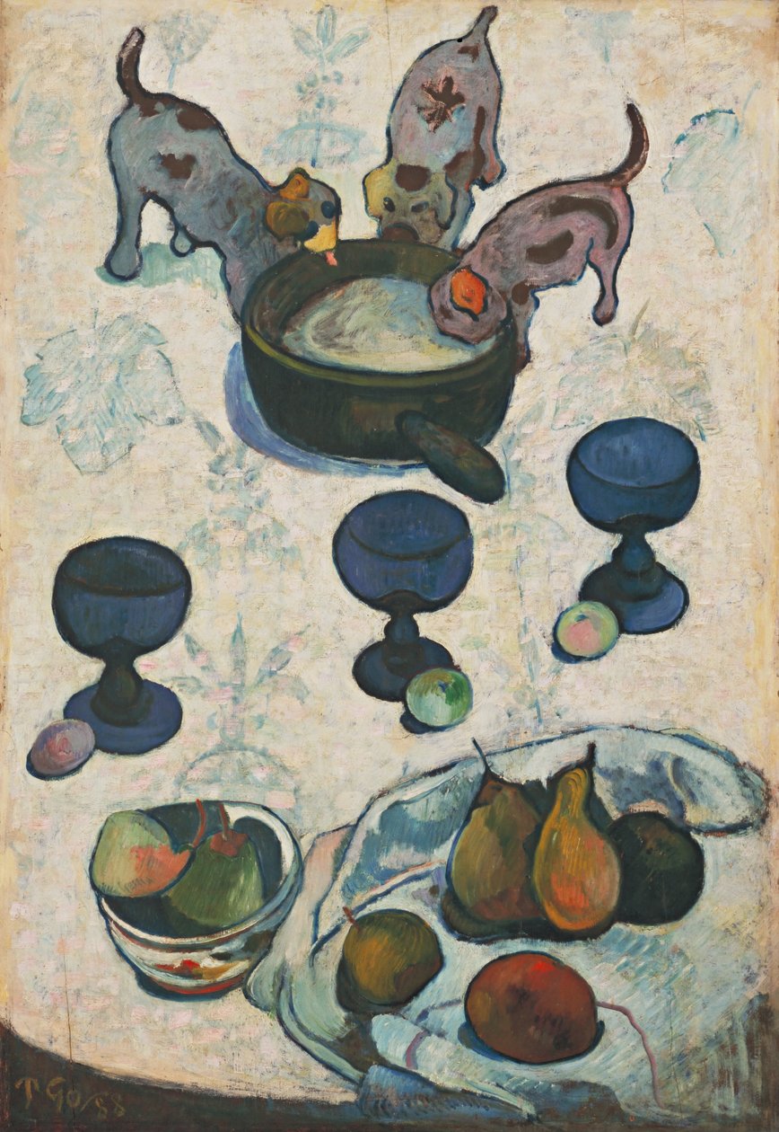 Martwa natura z trzema szczeniakami autorstwa Paul Gauguin