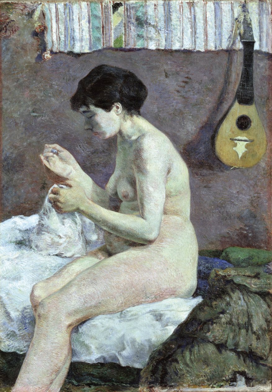 Studium szycia Nude Suzanne. autorstwa Paul Gauguin