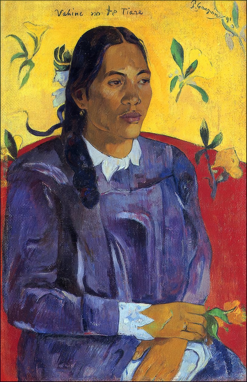 Tahiti: Vahine No Te Tiare (Kobieta z kwiatem), Paul Gauguin (1891) autorstwa Paul Gauguin