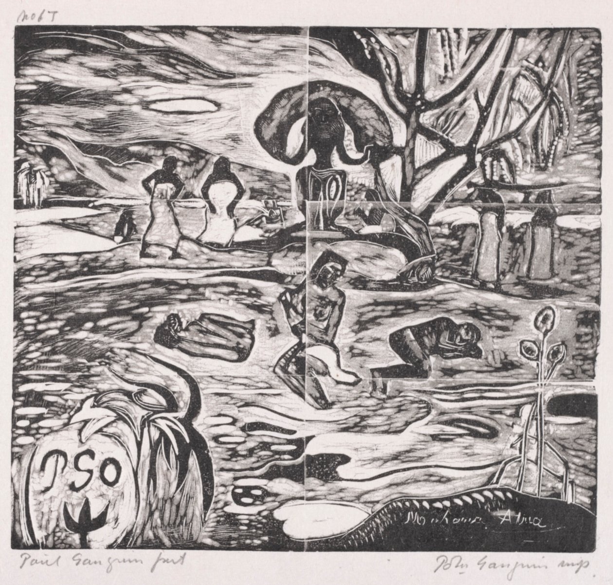 Seria tahitańska: ofiary dla Boga. autorstwa Paul Gauguin