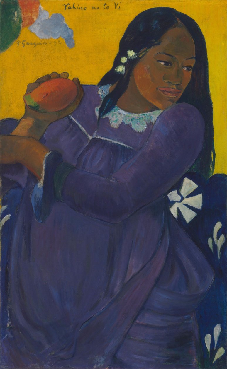 Tahitański:  Vahine no te vi Kobieta z mango autorstwa Paul Gauguin