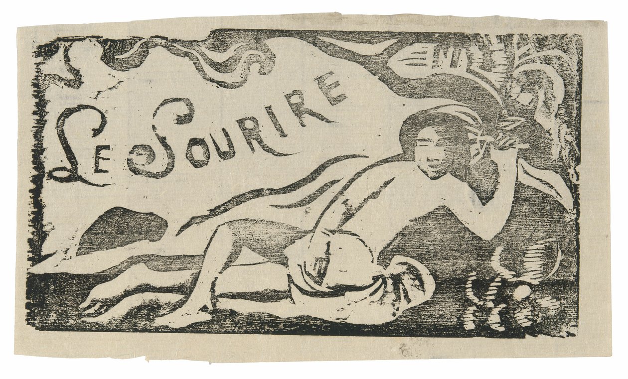 Tahitian Woman, nakrycie głowy dla Le sourire autorstwa Paul Gauguin