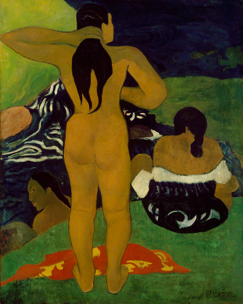 Tahitańskie kobiety w kąpieliskach, 1892. autorstwa Paul Gauguin