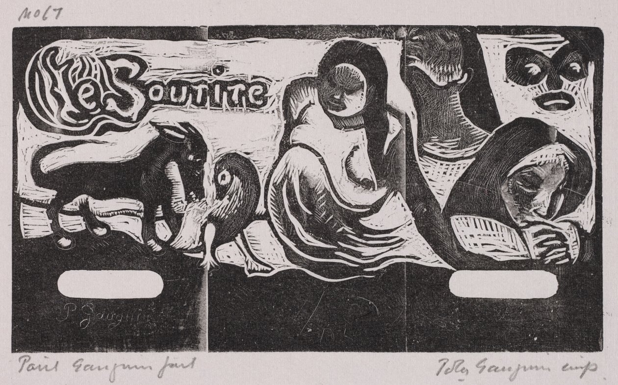 Seria Tahitian i Noa Noa, Uśmiech (drzeworyt) autorstwa Paul Gauguin