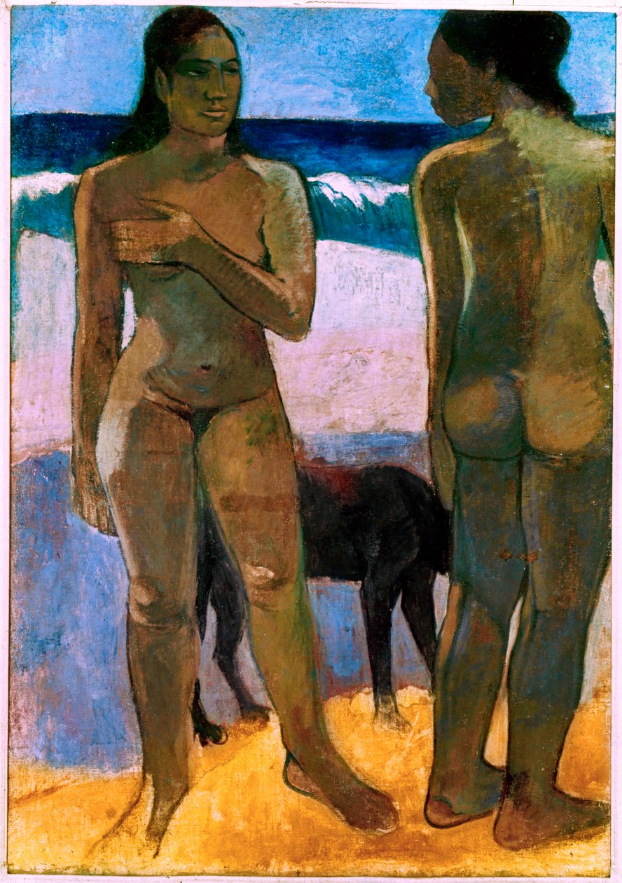 Tahitańskie dziewczyny na plaży (olej na płótnie) autorstwa Paul Gauguin