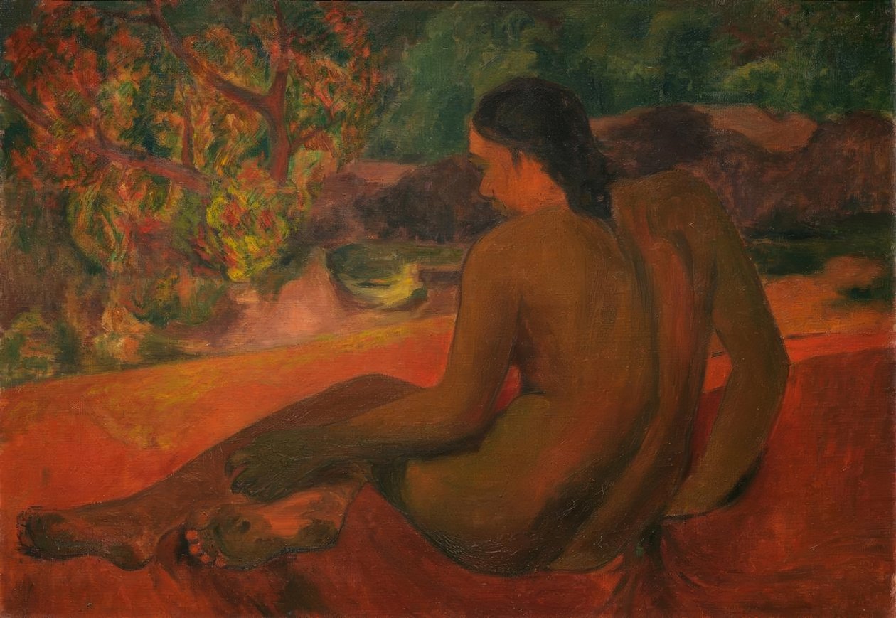 Tahitańska kobieta autorstwa Paul Gauguin
