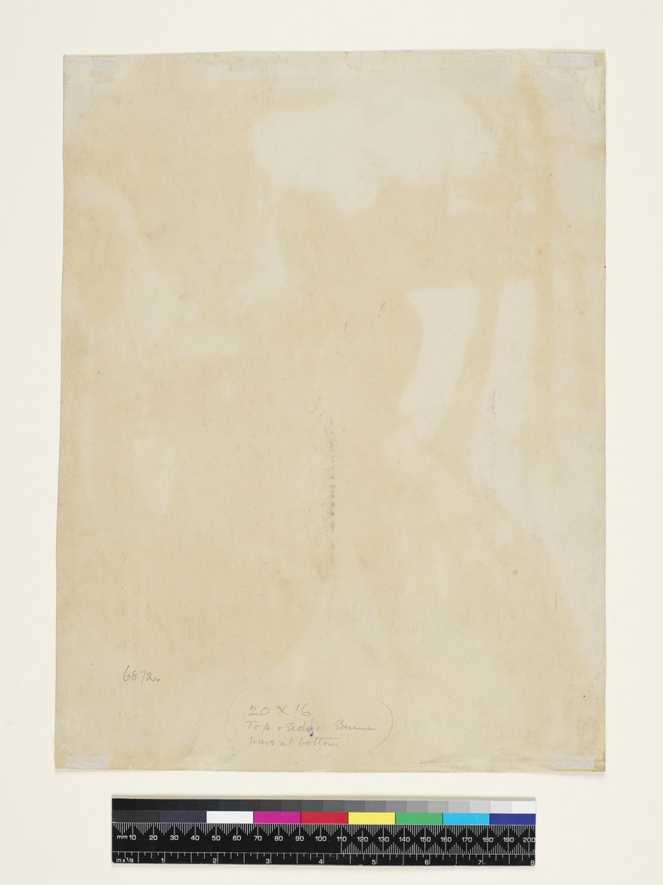 Te Faruru (verso) 1894 (monotypia, akwarela i gwasz na papierze japońskim) autorstwa Paul Gauguin