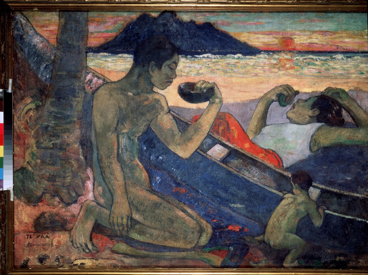 Te Vaa (Kajak). Obraz Paula Gauguina (1848-1903) autorstwa Paul Gauguin