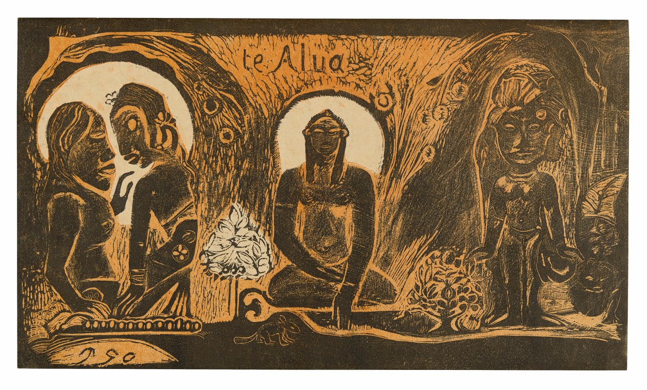 Te atua (Bóg), z Noa Noa Suite autorstwa Paul Gauguin