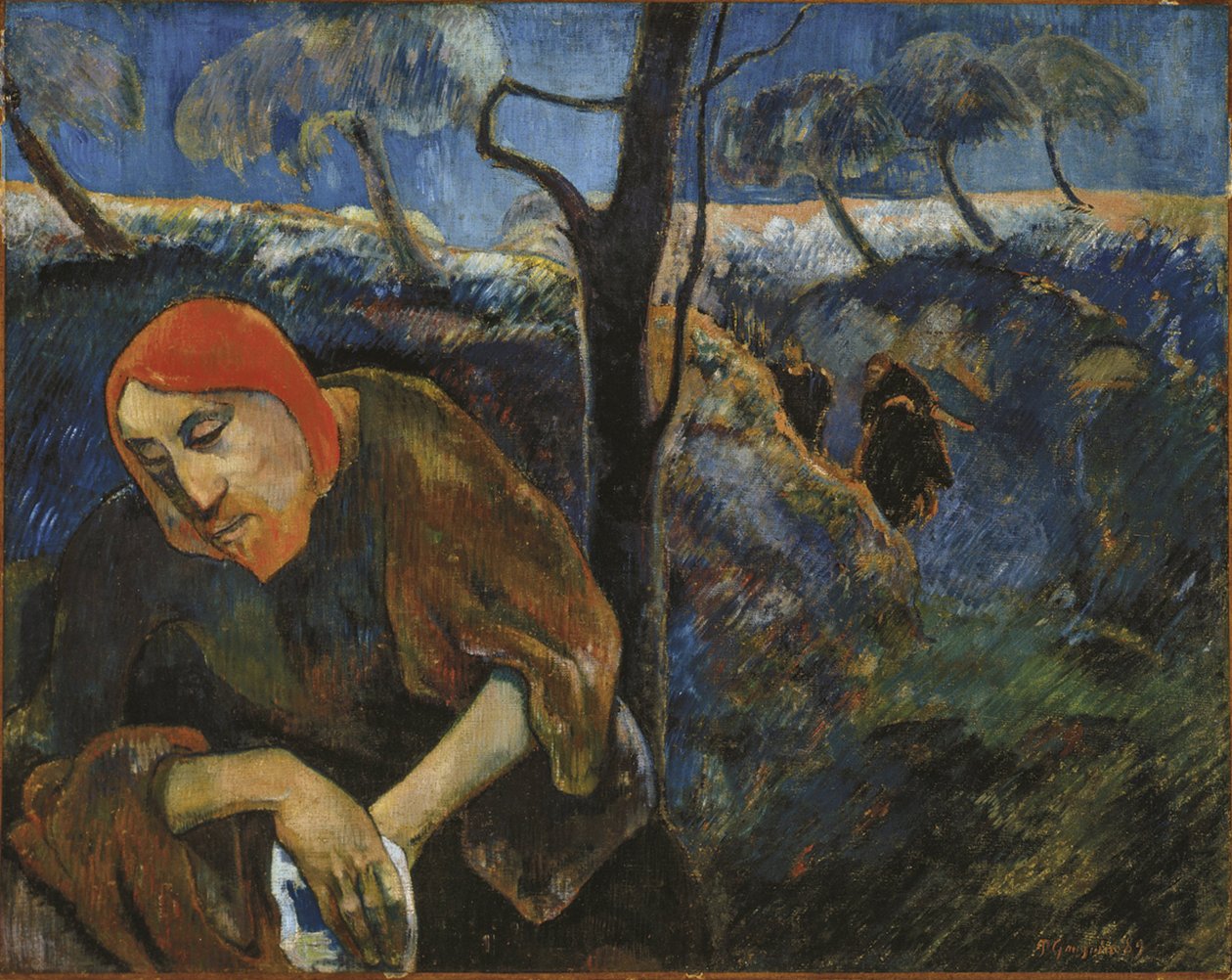 Agonia w Ogrodzie Chrystus w Ogrodzie Getsemani, 1889. autorstwa Paul Gauguin