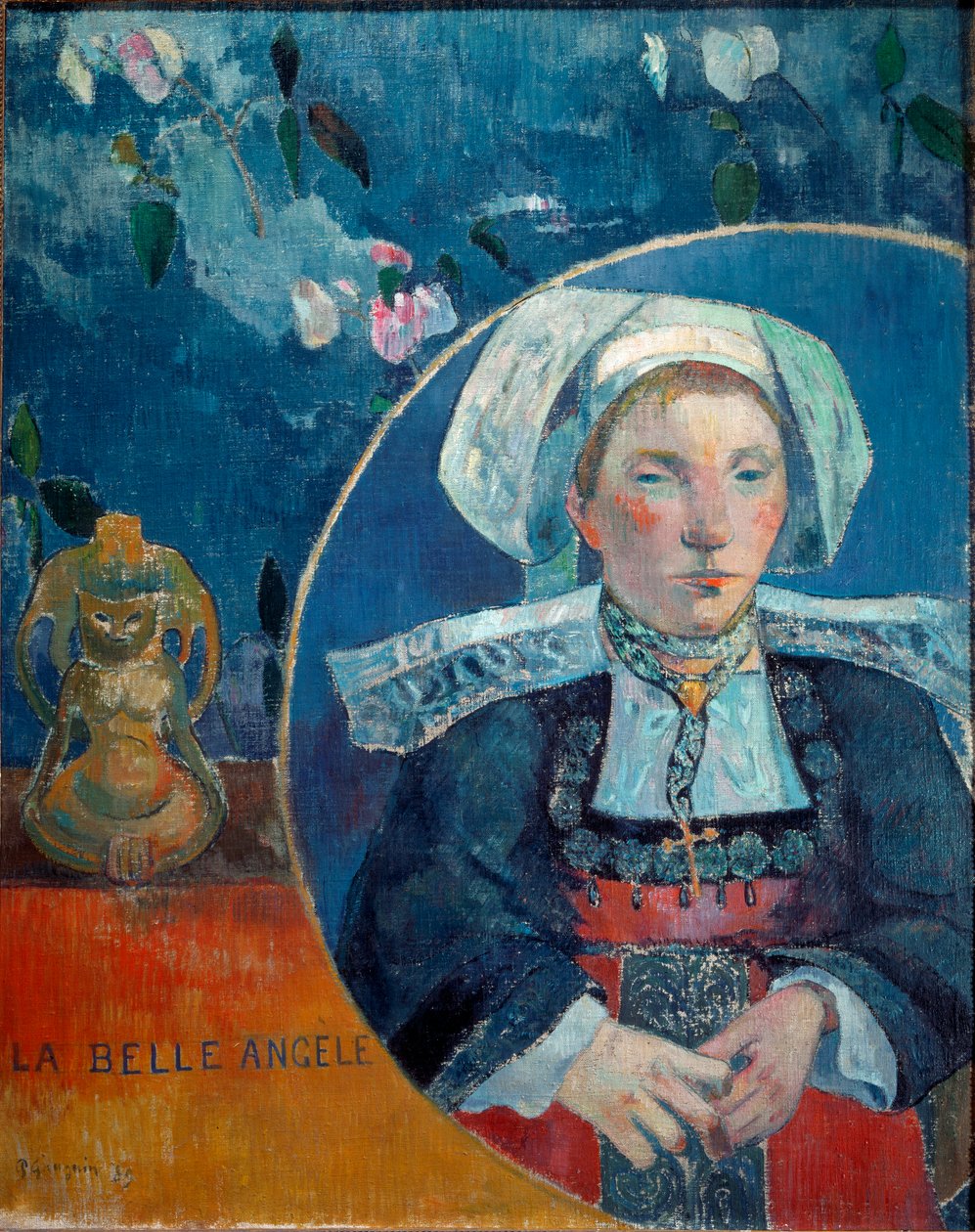 Piękna Angele (olej na płótnie) autorstwa Paul Gauguin