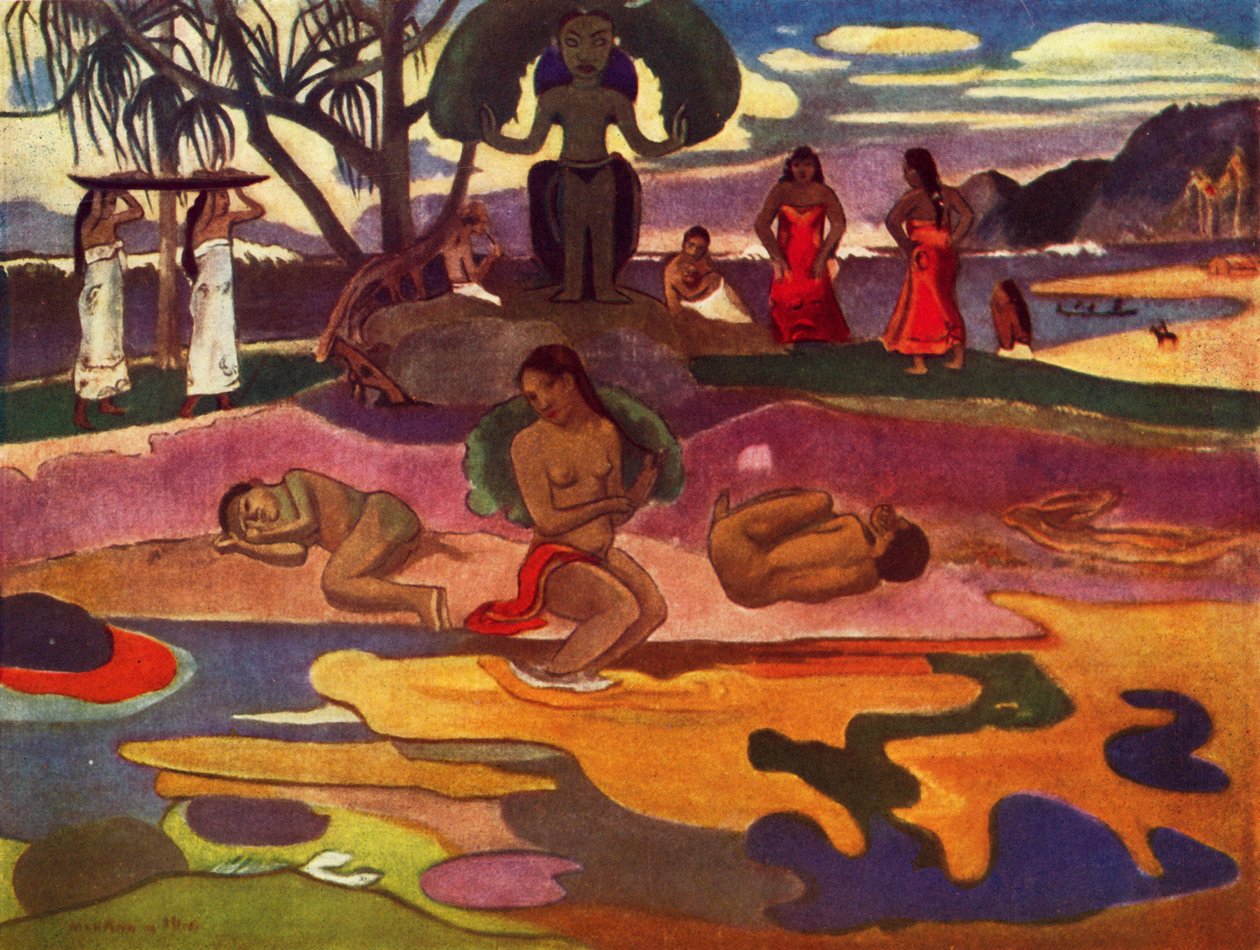 Dzień Boga Mahana No Atua, 1936 autorstwa Paul Gauguin