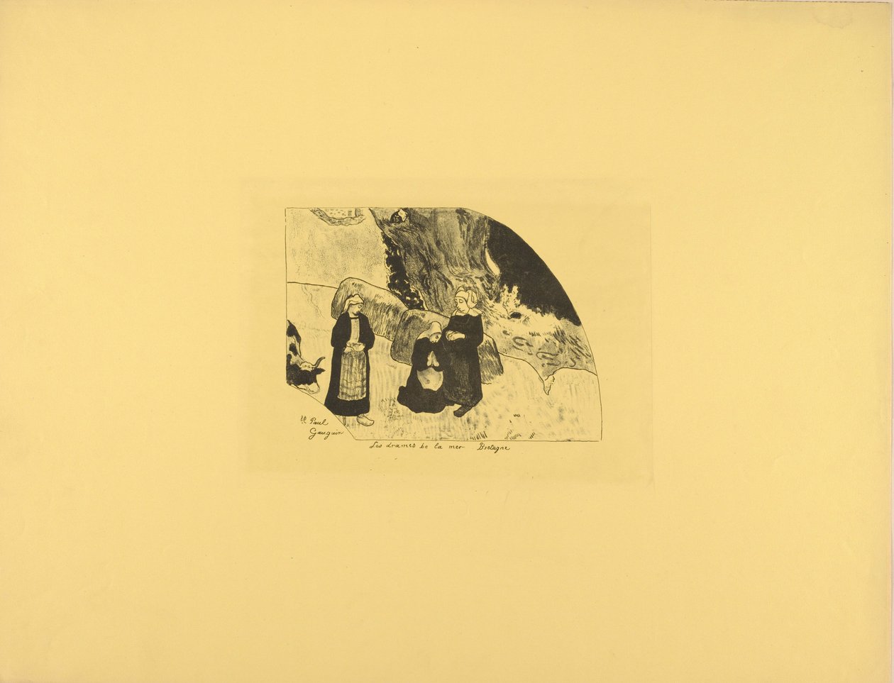 Dramaty morza - Bretania autorstwa Paul Gauguin
