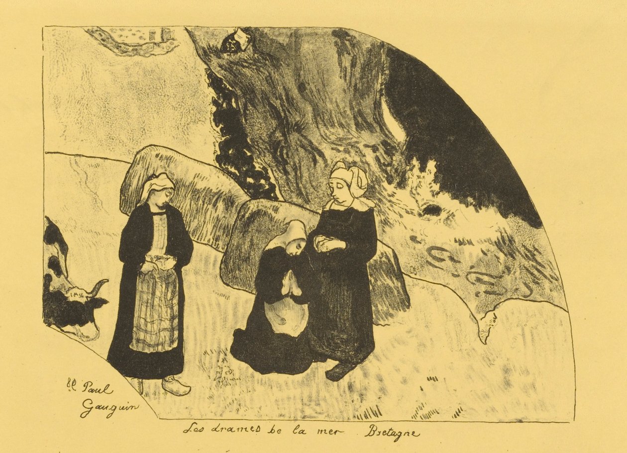 Dramaty morza - Bretania autorstwa Paul Gauguin