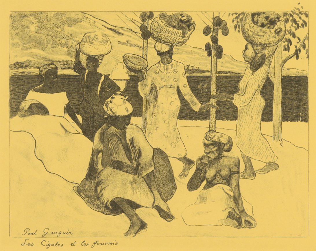 Koniki polne i mrówki: pamiątka z Martyniki, z Suity Volpini: Dessins l..., 1889. autorstwa Paul Gauguin