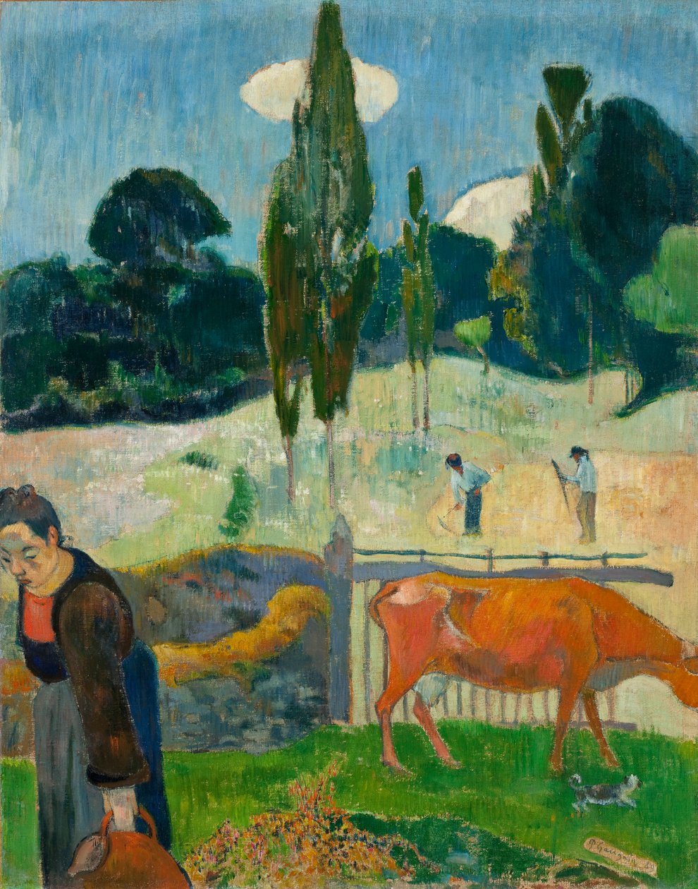Czerwona krowa, 1889 autorstwa Paul Gauguin