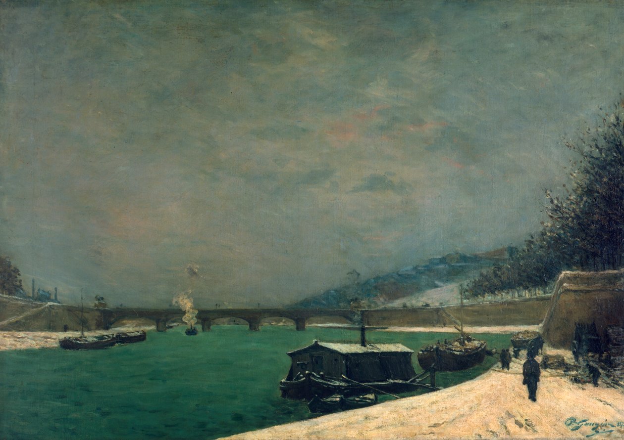 Sekwana w pobliżu Pont de Jena, 1875. autorstwa Paul Gauguin