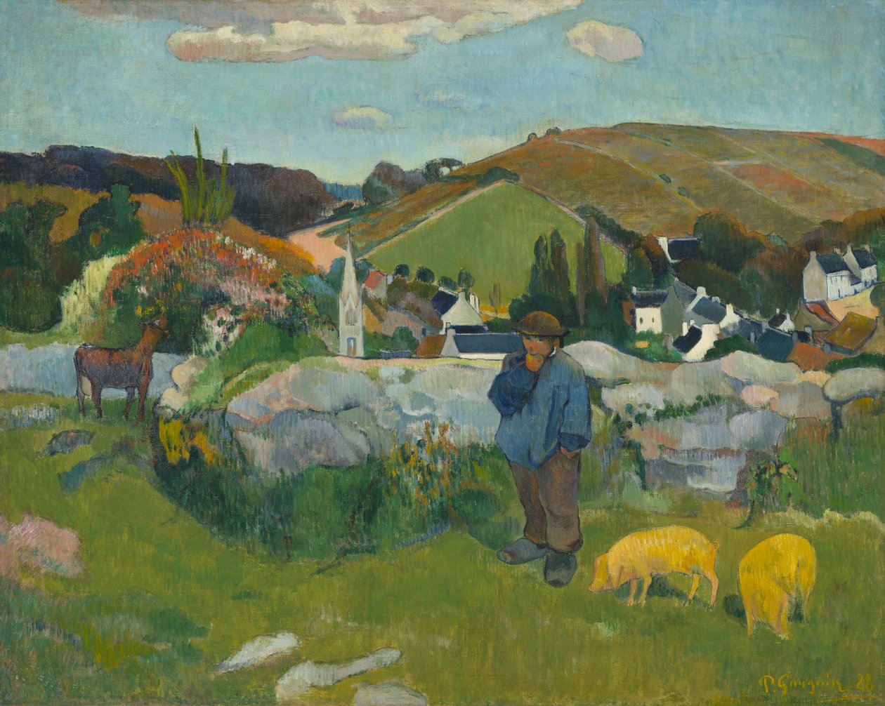 Pastuch świń autorstwa Paul Gauguin