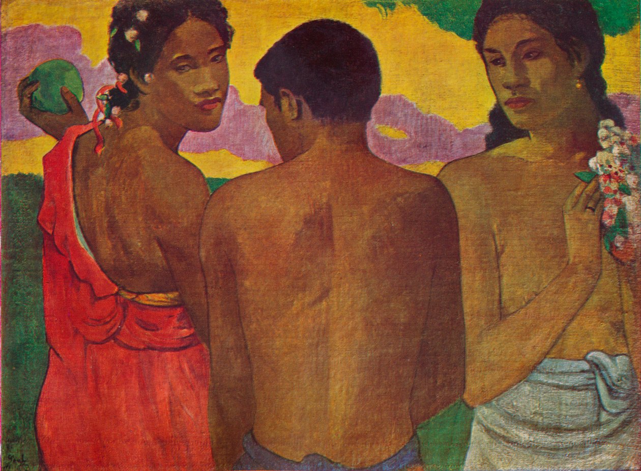 Trzej Tahitańczycy, 1899 autorstwa Paul Gauguin