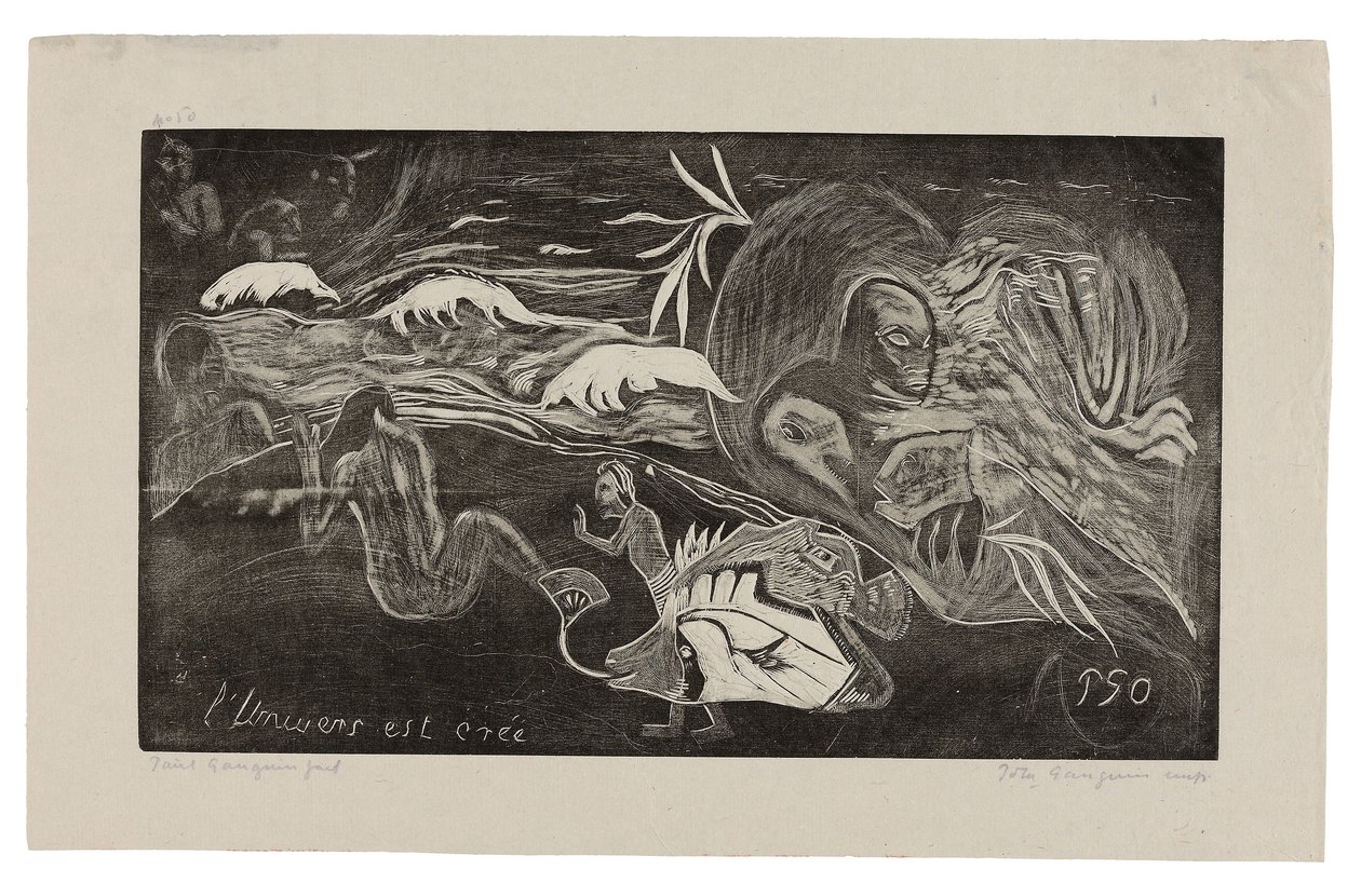 Wszechświat jest tworzony), z Noa Noa Suite autorstwa Paul Gauguin