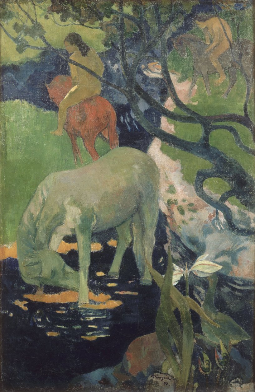 Biały koń autorstwa Paul Gauguin