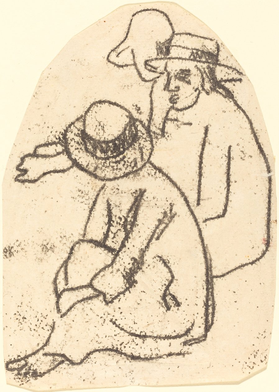 Studium trzech Tahitańczyków dla Siostry Miłosierdzia, 18991902. autorstwa Paul Gauguin