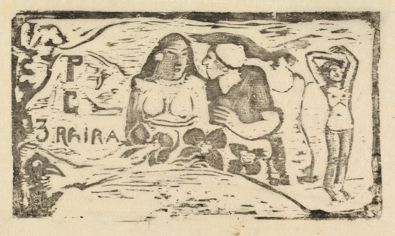 Strona tytułowa Le Sourire Tytuł uśmiechu w roku 1895 lub później. autorstwa Paul Gauguin