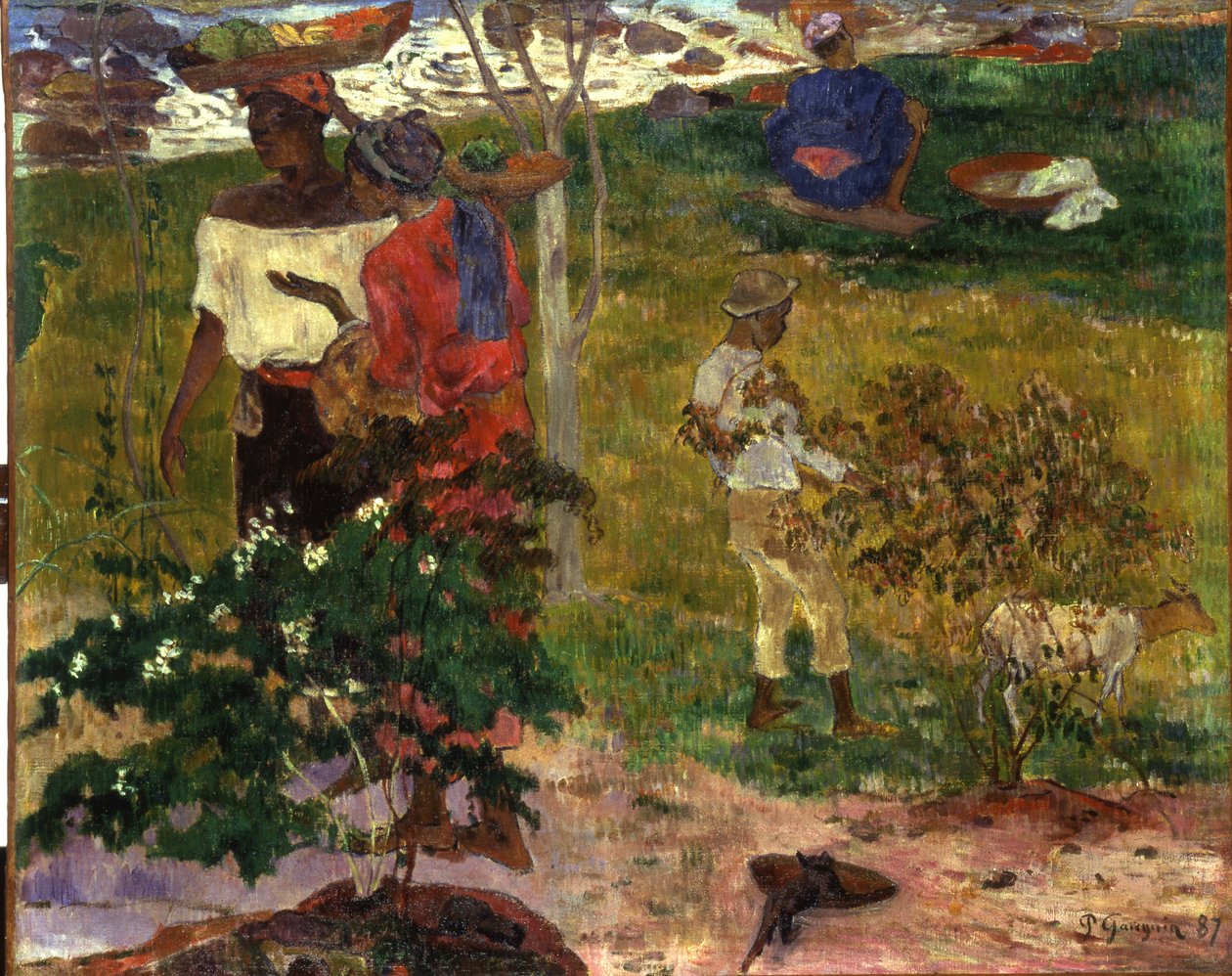 Rozmowa tematyczna, 1887 autorstwa Paul Gauguin