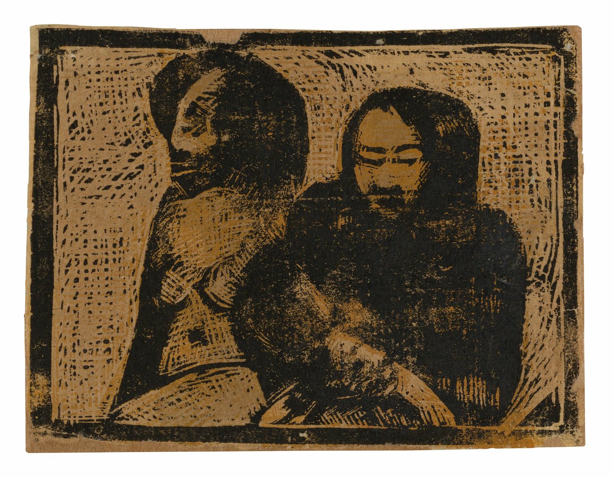 Dwóch Maorysów autorstwa Paul Gauguin