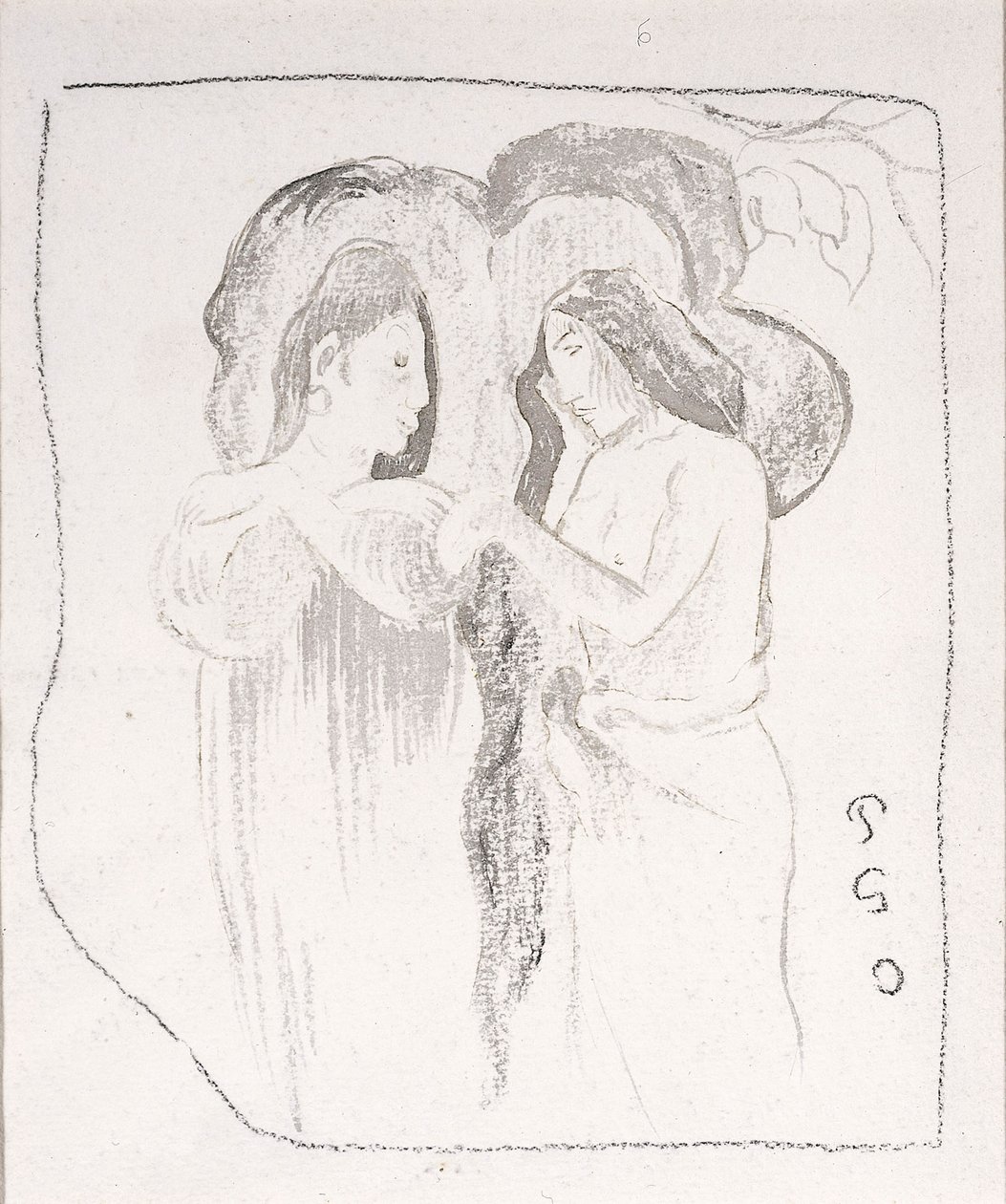 Dwie Tahitańskie kobiety, c.1894 autorstwa Paul Gauguin
