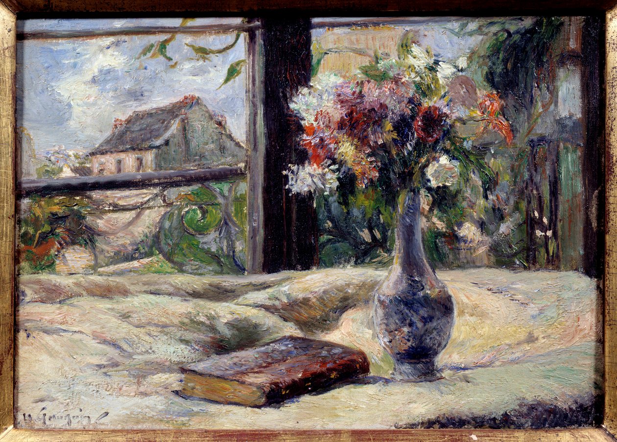 Wazon kwiatów. Obraz Paula Gauguina (1848 - 1903) autorstwa Paul Gauguin