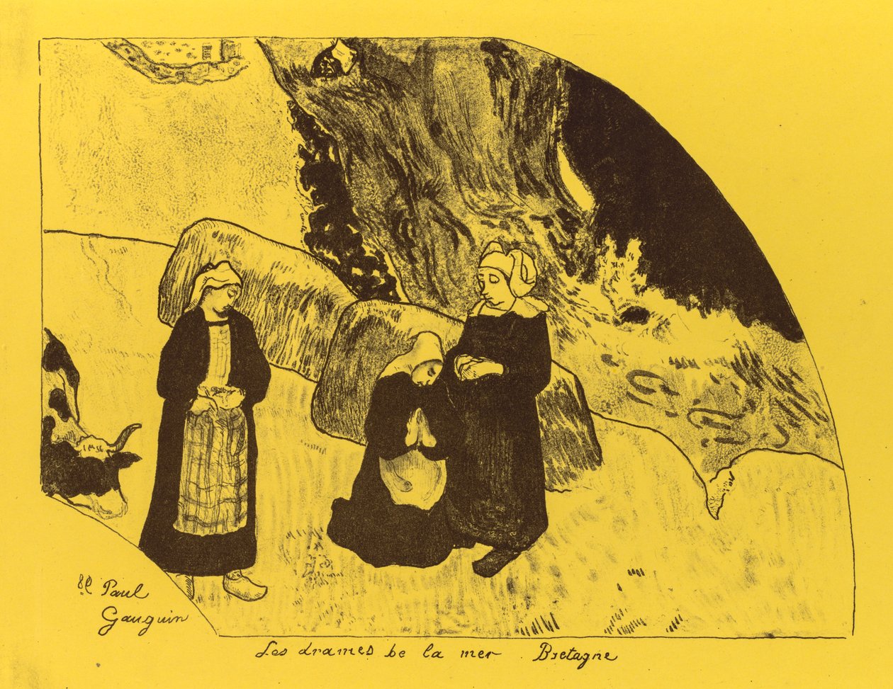 Suita Volpini: Dramaty morza: Bretania autorstwa Paul Gauguin