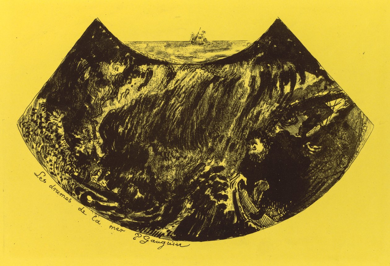 Suita Volpini: Dramaty morza Les Drames de la Mer, 1889. autorstwa Paul Gauguin
