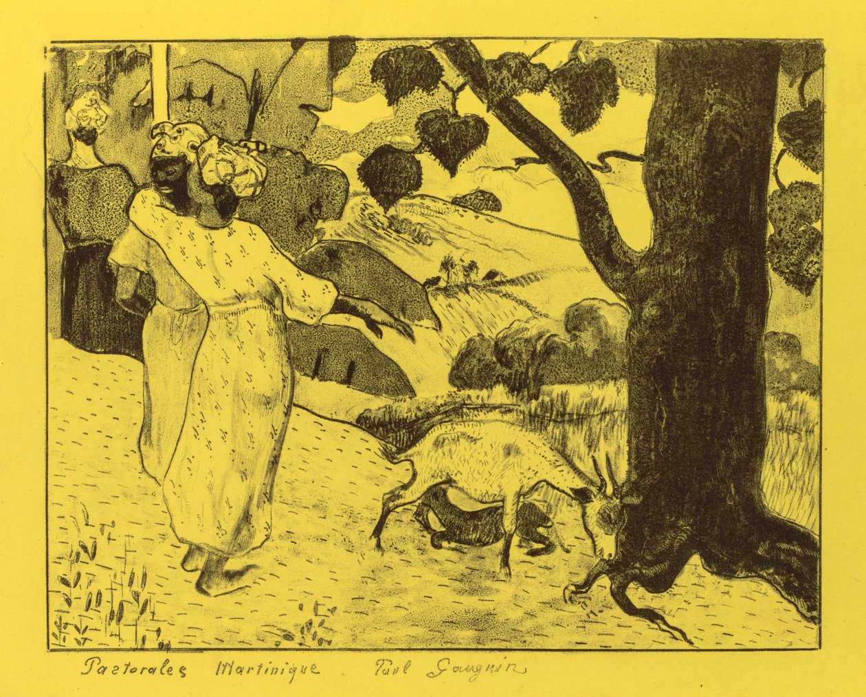 Suita Volpini: Pastoralna Martynika (Pastorales Martynika) autorstwa Paul Gauguin