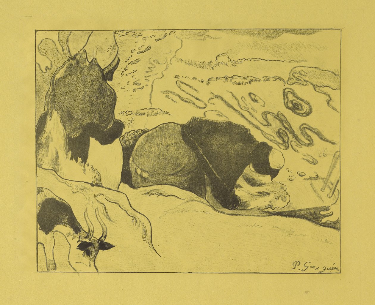 Praczki, 1889 autorstwa Paul Gauguin