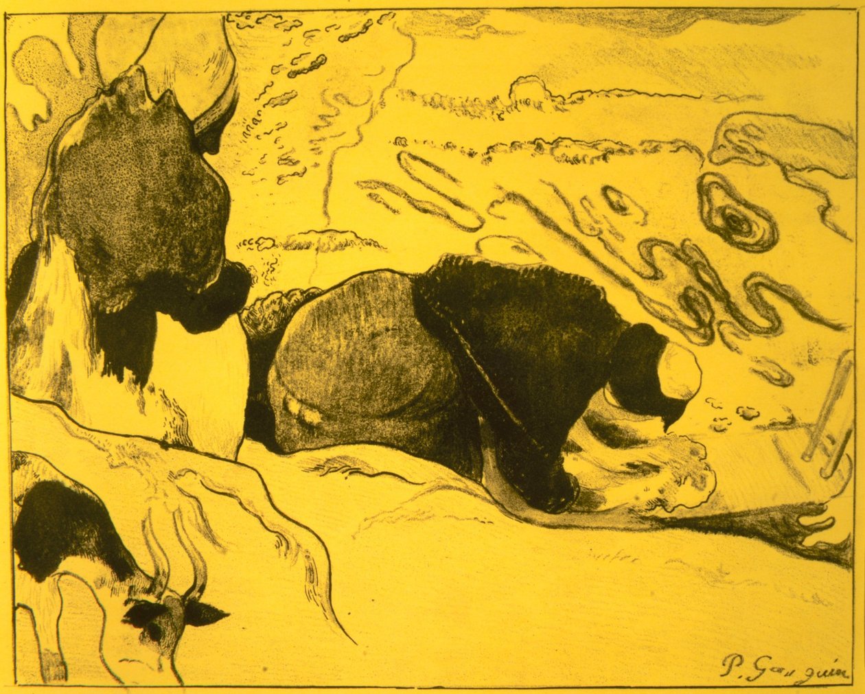 Praczki, z Suity Volpini: Dessins litographiques, 1889., 1889. autorstwa Paul Gauguin