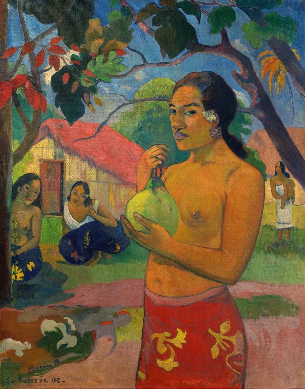 Dokąd idziesz?, czyli kobieta trzymająca owoc autorstwa Paul Gauguin