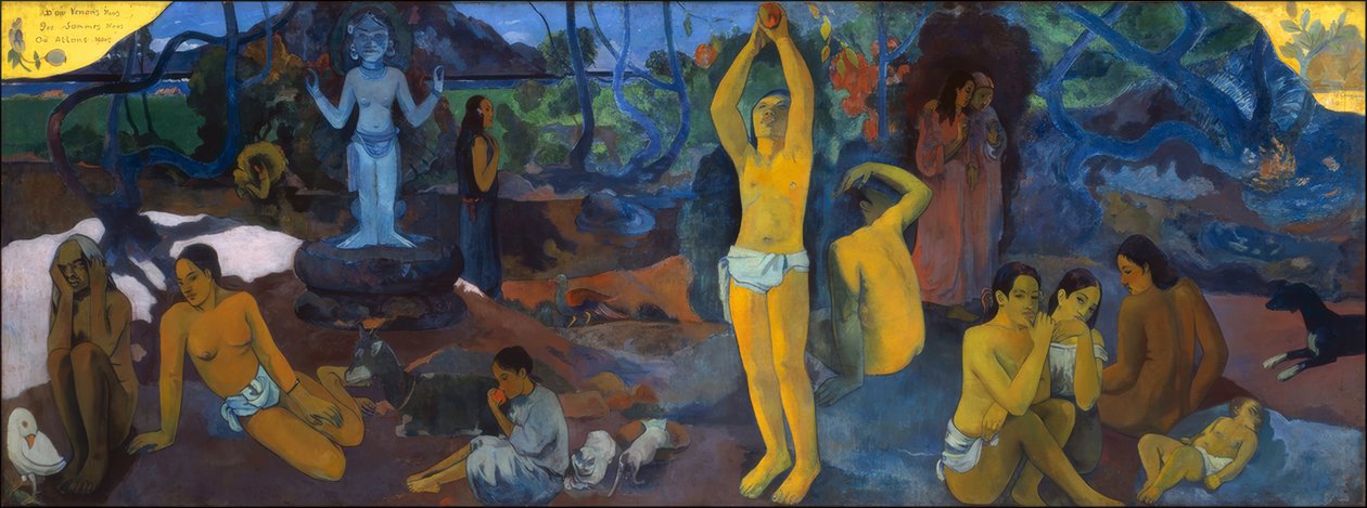 Skąd pochodzimy? Czym jesteśmy? Gdzie idziemy? autorstwa Paul Gauguin