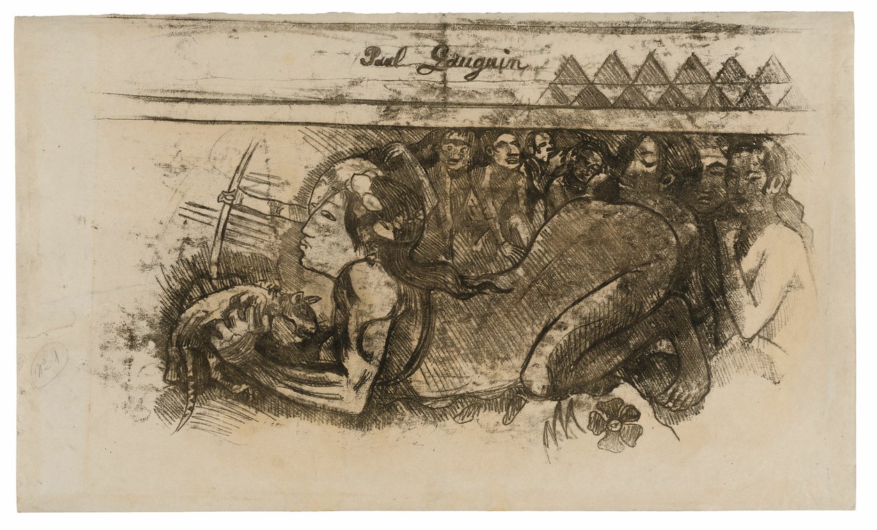 Kobieta z kotem autorstwa Paul Gauguin