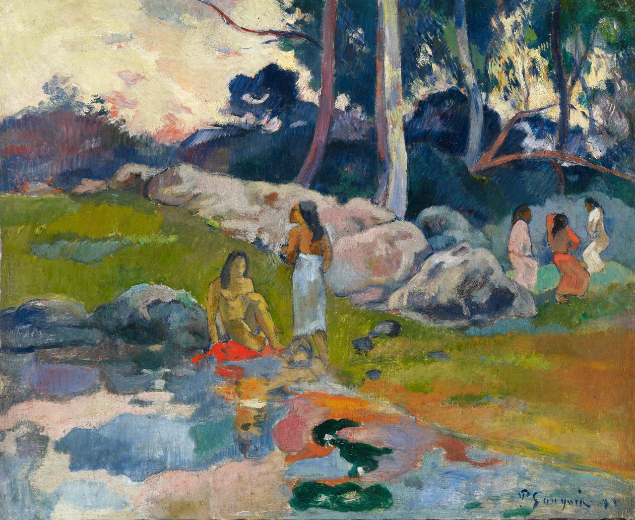 Kobiety nad brzegiem rzeki, ok. 1892 r. autorstwa Paul Gauguin