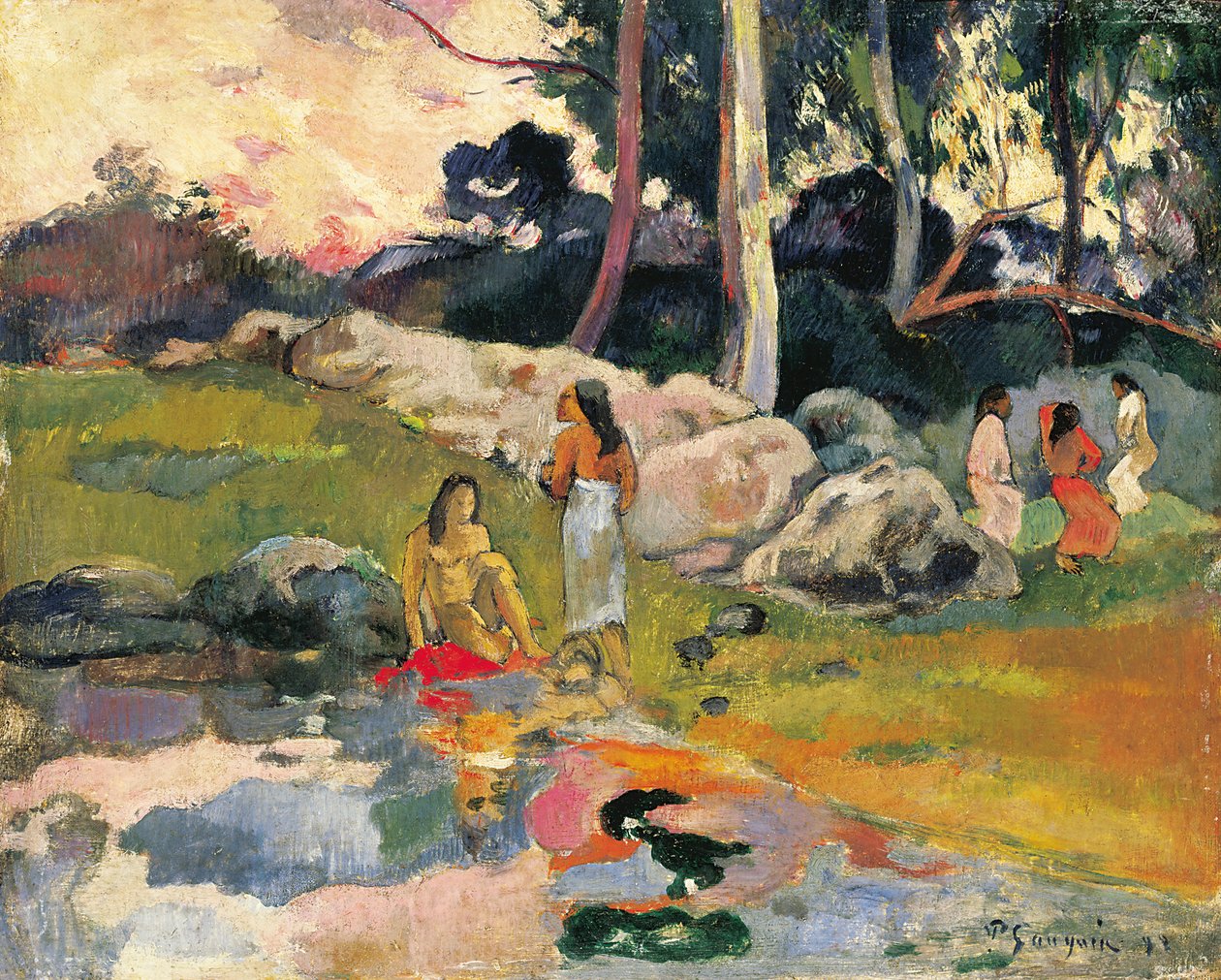 Kobiety nad rzeką autorstwa Paul Gauguin