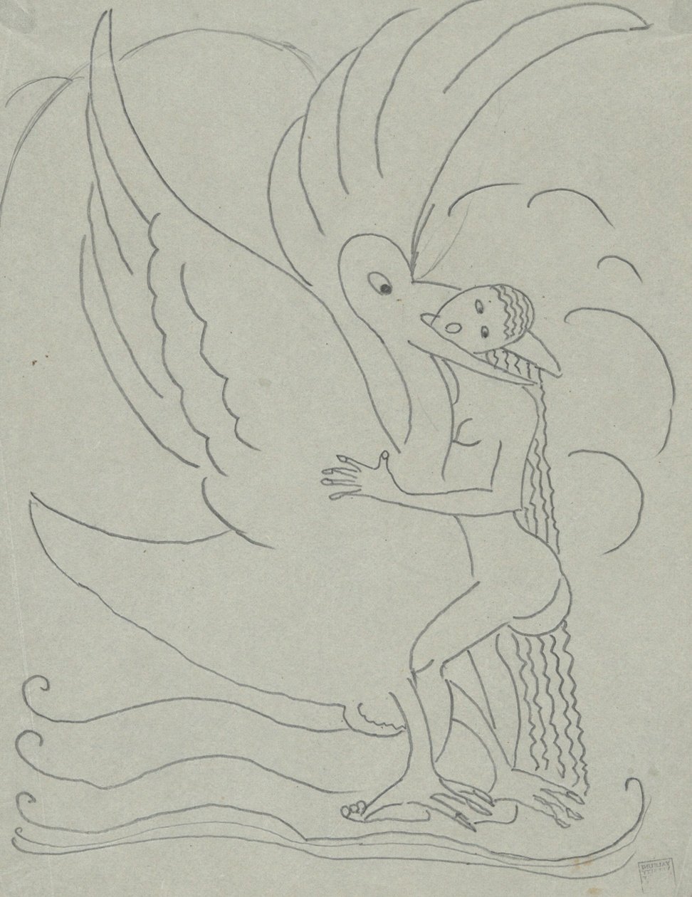 Leda i łabędź autorstwa Paul Gaulois